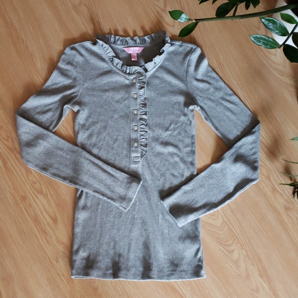 Lilly Pulitzer Gray Long Sleeve Top
